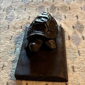 Wooden Turtle Figurine-it Might be a Book End.